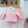 Conjunto Chándal niña bebe rosa jirafa de kiz