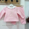 Conjunto Chándal niña bebe rosa jirafa de kiz