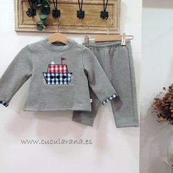 Conjunto Chandal niño gris...