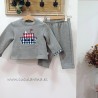 Conjunto Chandal niño gris barco