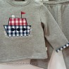 Conjunto Chandal niño gris barco