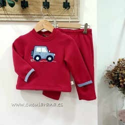 Conjunto Chandal niño rojo kiz