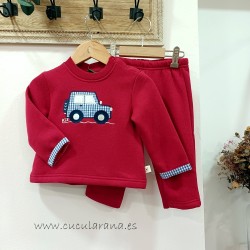 Conjunto Chandal niño rojo kiz