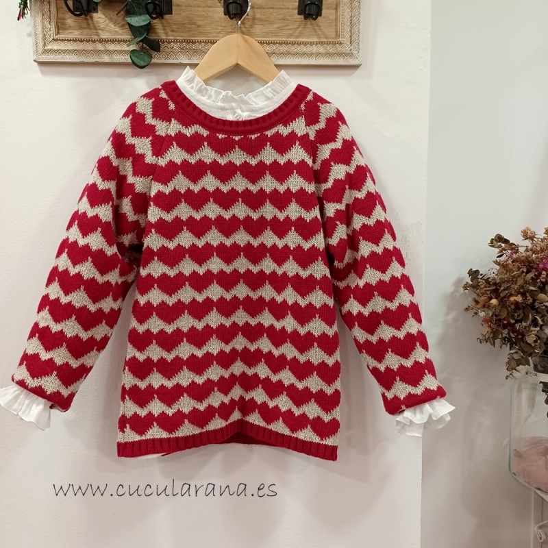 Jersey de niña pink y red de la martinica