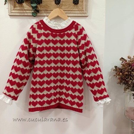 Jersey de niña pink y red de la martinica