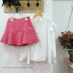 Conjunto blusa y falda pink...