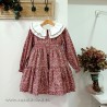 vestido flores granate