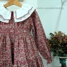 vestido flores granate