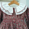 vestido flores granate