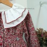vestido flores granate