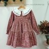 vestido flores granate