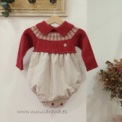 pelele de bebe grante y camel