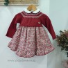 vestido niña punto granate de granlei