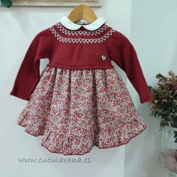 vestido niña punto granate de granlei