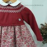 vestido niña punto granate de granlei
