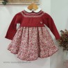 vestido niña punto granate de granlei