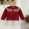 Chaqueta punto granate grecas