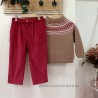 Conjunto niño jersey grecas y pantalón pana