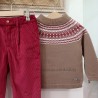 Conjunto niño jersey grecas y pantalón pana