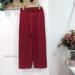 Pantalon de punto niña canale granate