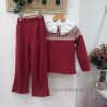 Pantalon de punto niña canale granate