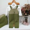 Conjunto niño polo y pelele verde olivo