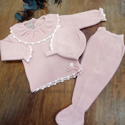 Conjunto jubón con polaina y capota