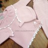 Conjunto jubón con polaina y capota