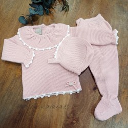 Conjunto jubón con polaina y capota
