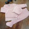 Conjunto jubón con polaina y capota