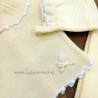 Conjunto jubón con polaina y capota amarillo