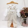 Conjunto de niño buzo y camisa crudo