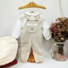 Conjunto de niño buzo y camisa crudo