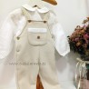 Conjunto de niño buzo y camisa crudo
