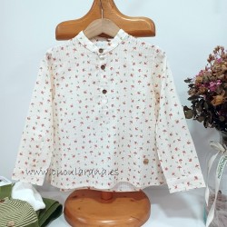 Camisa de niño crudo setas