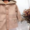 Pelliza capucha camel con borreguito