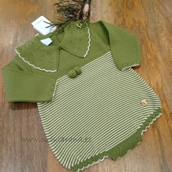 Pelele de punto verde olivo