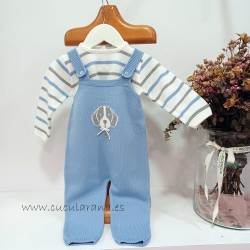 conjunto azul pepa perrito