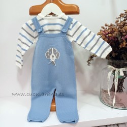 conjunto azul pepa perrito