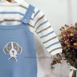 conjunto azul pepa perrito