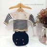 Conjunto bebe ranita azul