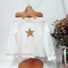 Be more camiseta niña crudo estrellas
