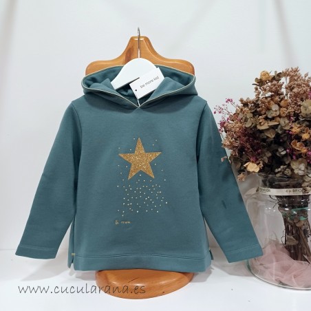 Be more sudadera azul tiza estrella