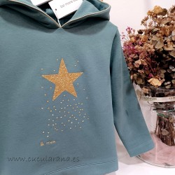 Be more sudadera azul tiza estrella