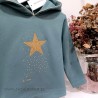 Be more sudadera azul tiza estrella