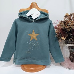 Be more sudadera azul tiza estrella
