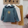 Be more sudadera azul tiza estrella