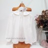 be more blusa cruda blanco dorado