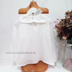 be more blusa cruda blanco dorado