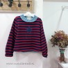 Be more sudadera rayas roja y azul